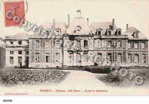 Ville de EVERLY, carte postale ancienne