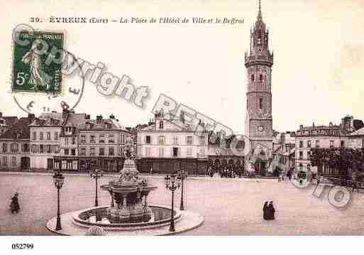 Ville de EVREUX, carte postale ancienne