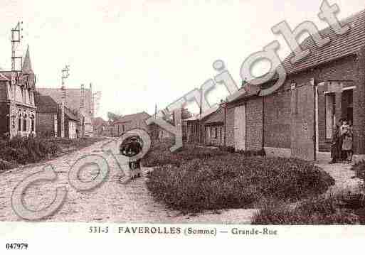 Ville de FAVEROLLES, carte postale ancienne