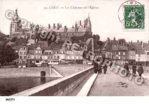 Ville de GIEN, carte postale ancienne