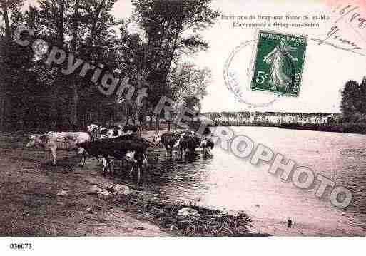 Ville de GRISYSURSEINE, carte postale ancienne