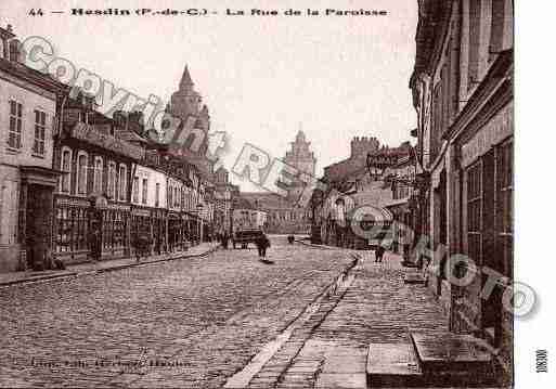 Ville de HESDIN, carte postale ancienne