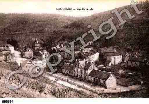 Ville de LAGUENNE, carte postale ancienne