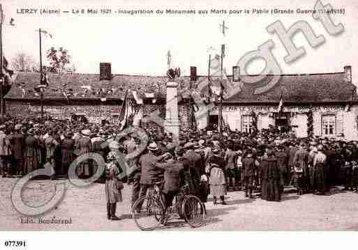 Ville de LERZY, carte postale ancienne