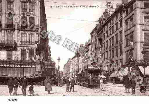 Ville de LYON, carte postale ancienne