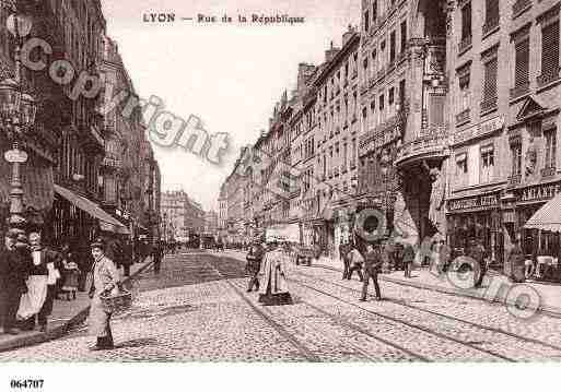 Ville de LYON, carte postale ancienne