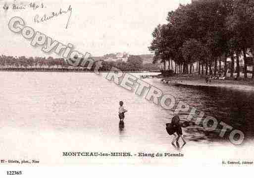 Ville de MONTCEAULESMINES, carte postale ancienne