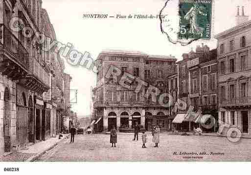 Ville de NONTRON, carte postale ancienne
