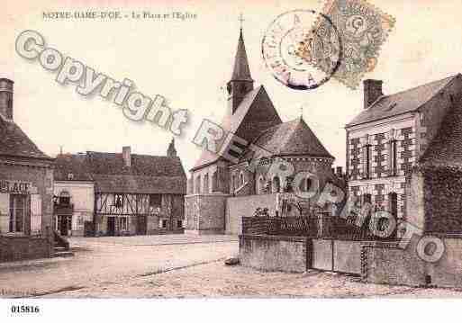 Ville de NOTREDAMED'OE, carte postale ancienne