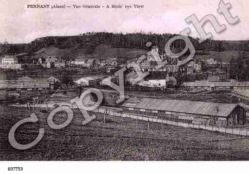 Ville de PERNANT, carte postale ancienne