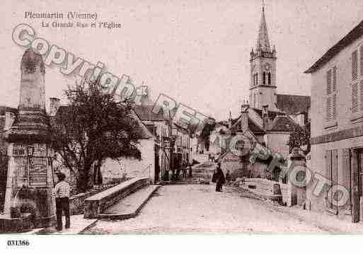 Ville de PLEUMARTIN, carte postale ancienne