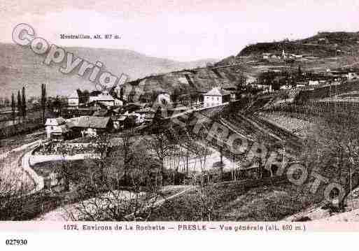 Ville de PRESLE, carte postale ancienne