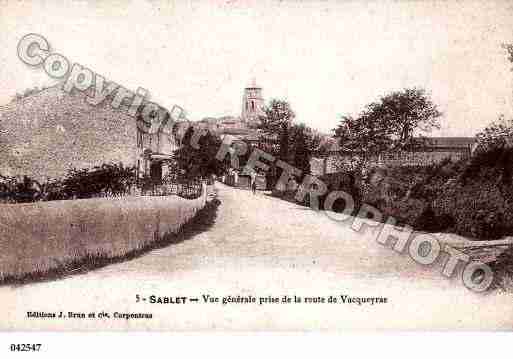 Ville de SABLET, carte postale ancienne