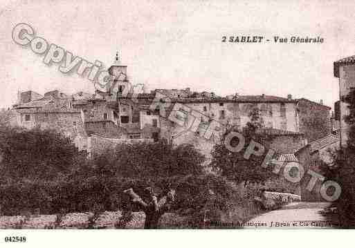 Ville de SABLET, carte postale ancienne