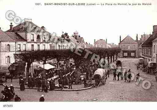 Ville de SAINTBENOITSURLOIRE, carte postale ancienne