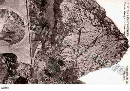 Ville de URDOS, carte postale ancienne