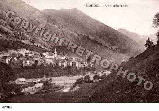 Ville de URDOS, carte postale ancienne