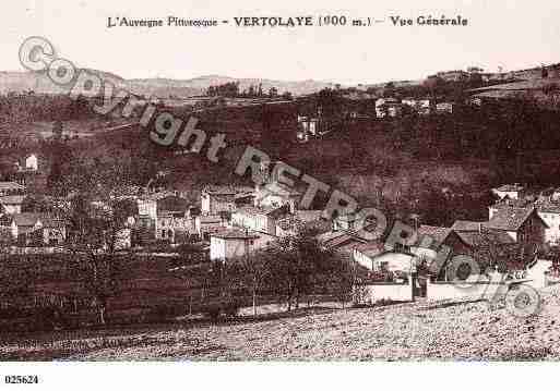 Ville de VERTOLAYE, carte postale ancienne