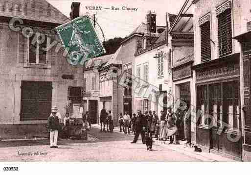 Ville de VERZY, carte postale ancienne