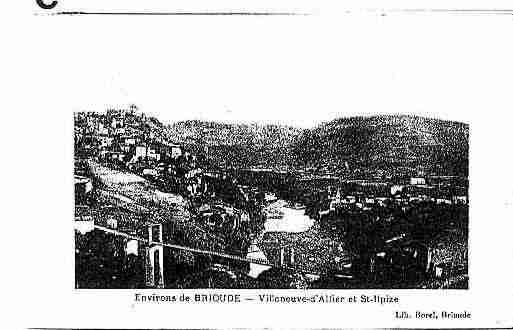 Ville de VILLENEUVED\'ALLIER, carte postale ancienne