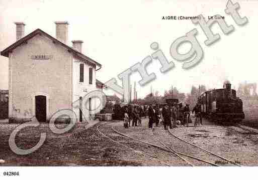 Ville de AIGRE, carte postale ancienne