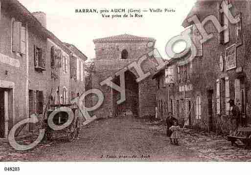 Ville de BARRAN, carte postale ancienne