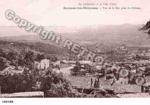 Ville de BORMESLESMIMOSAS, carte postale ancienne