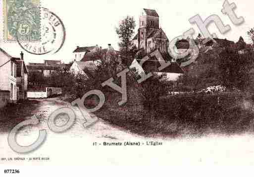 Ville de BRUMETZ, carte postale ancienne
