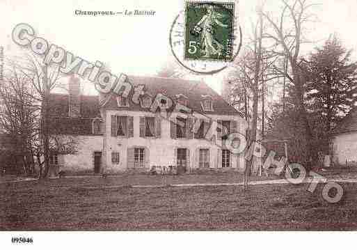 Ville de CHAMPVOUX, carte postale ancienne