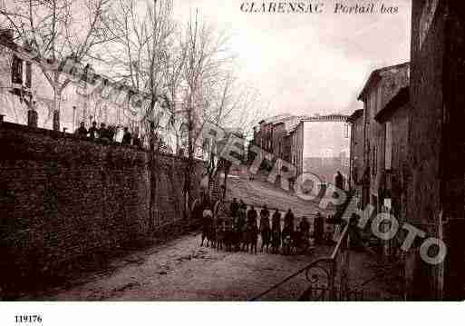 Ville de CLARENSAC, carte postale ancienne