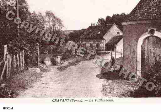 Ville de CRAVANT, carte postale ancienne