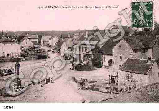 Ville de CREVANS, carte postale ancienne