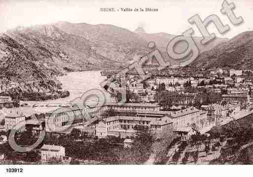 Ville de DIGNELESBAINS, carte postale ancienne