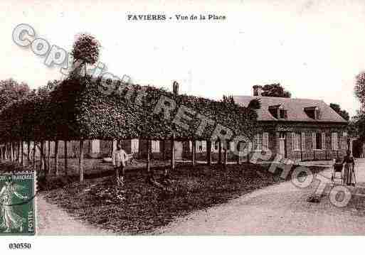 Ville de FAVIERES, carte postale ancienne