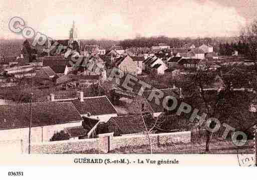 Ville de GUERARD, carte postale ancienne