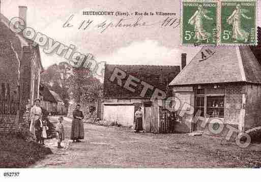 Ville de HEUDICOURT, carte postale ancienne