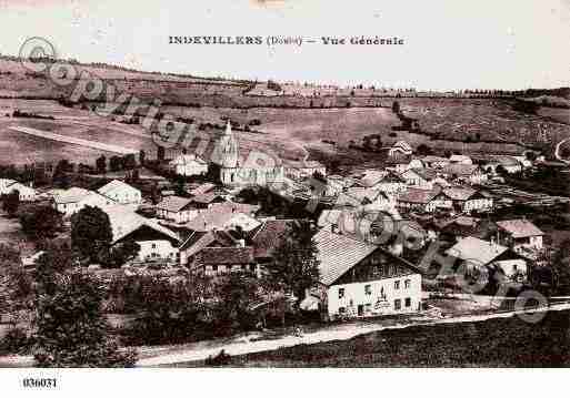 Ville de INDEVILLERS, carte postale ancienne