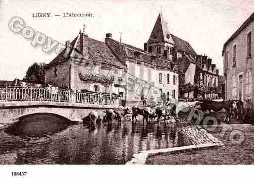 Ville de LIGNYLECHATEL, carte postale ancienne