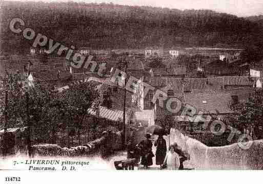 Ville de LIVERDUN, carte postale ancienne