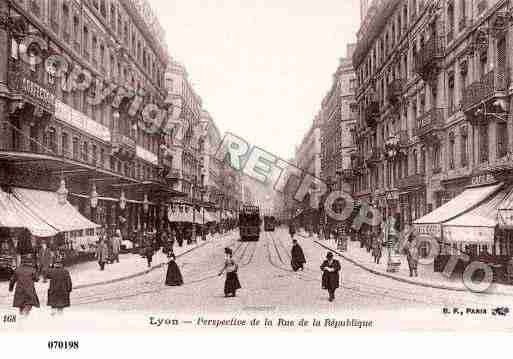 Ville de LYON, carte postale ancienne