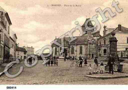 Ville de MARINES, carte postale ancienne