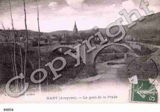 Ville de NANT, carte postale ancienne