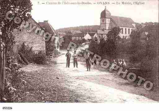 Ville de ONANS, carte postale ancienne