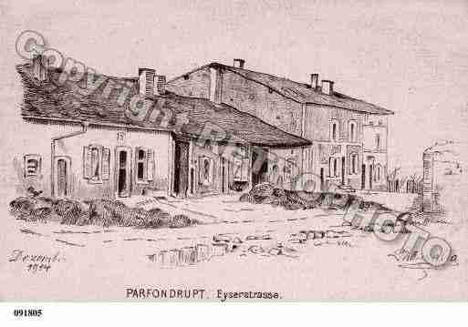 Ville de PARFONDRUPT, carte postale ancienne