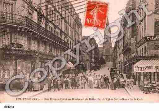 Ville de PARIS20, carte postale ancienne