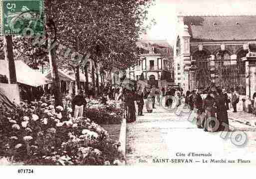 Ville de SAINTSERVAN, carte postale ancienne