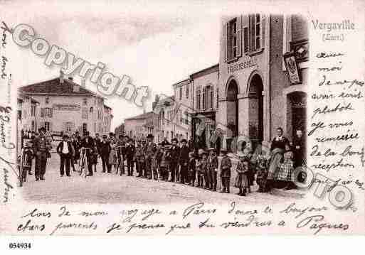 Ville de VERGAVILLE, carte postale ancienne