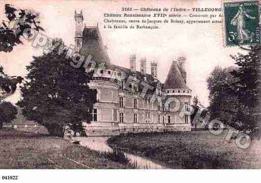 Ville de VILLEGONGIS, carte postale ancienne