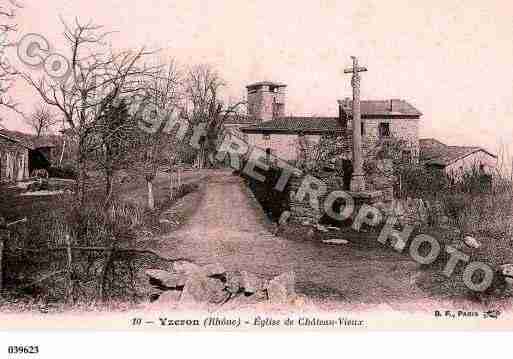 Ville de YZERON, carte postale ancienne