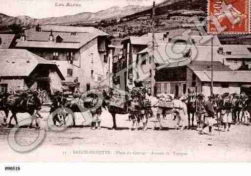 Ville de BARCELONNETTE, carte postale ancienne